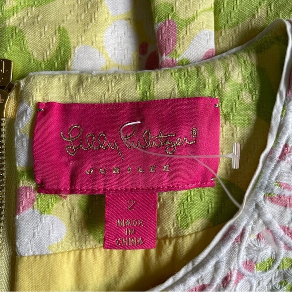 Lilly Pulitzer Jubilee Shift Dress Cap Sleeve Embroidered 30518 - Picture 7 of 7